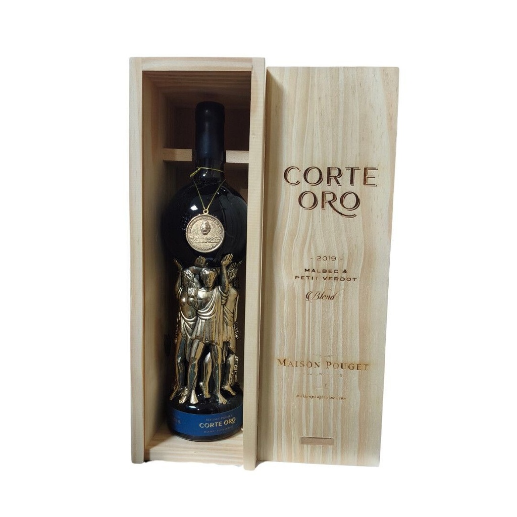 Maison Pouget Corte Oro Blend - Caja de Madera - 750 ml