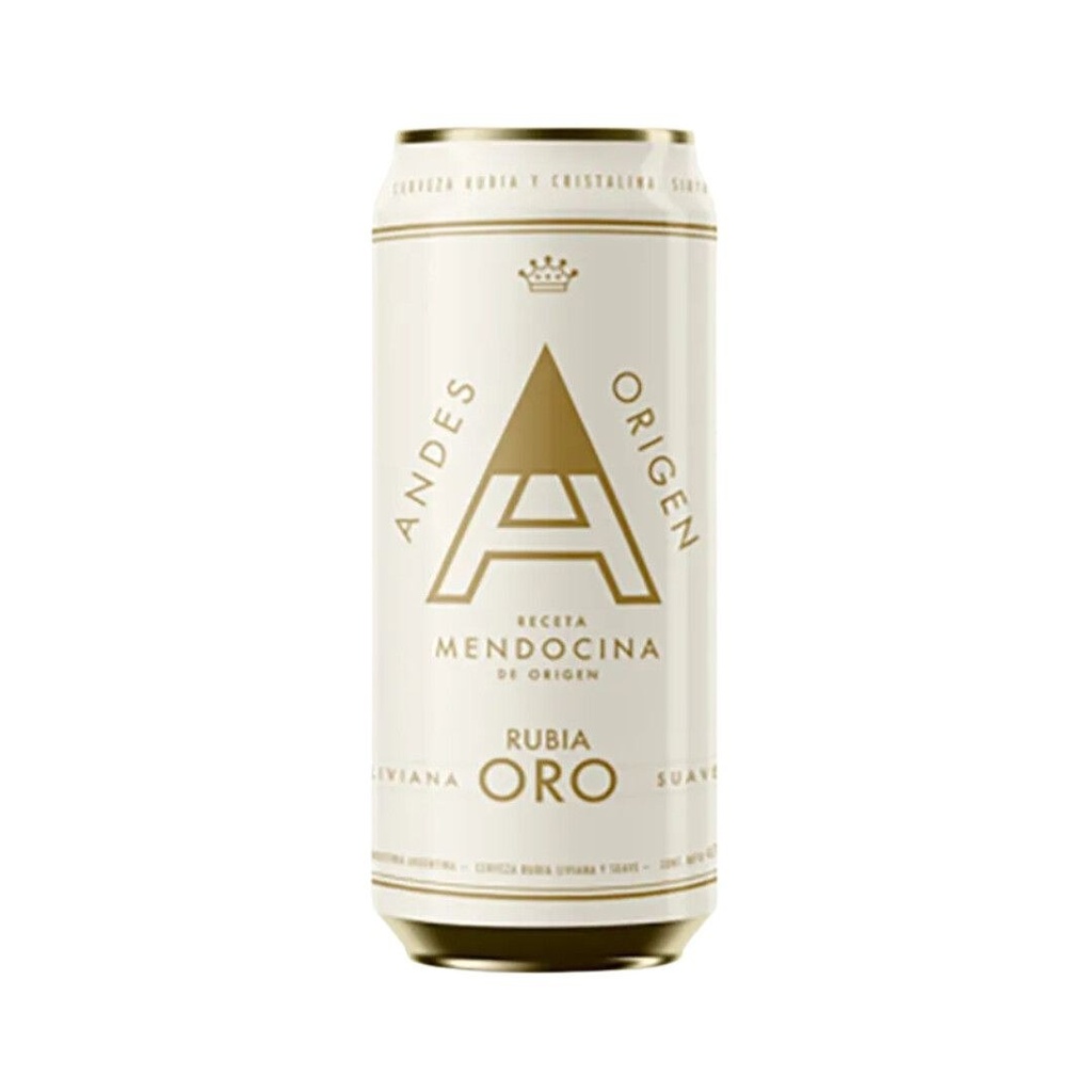 Cerveza Andes Origen Rubia Oro Lata 473 ml